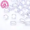 Fábrica da Cidade de Wuzhou Personalizado Corte Dupla Face Retangular Chanfrado Zircônia Branca Tamanho 5*7mm Pedra Solta com Qualidade Estável