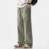 Calça Masculina de Seda Gelada 2025 Verão, Secagem Rápida, Caimento Fluido, Nova Marca Tendência Estilo Americano, Fina, Solta, Perna Reta, Casual