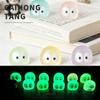 Resina Simulada Lindas Bolitas de Carbón de Ojos Grandes Brillan en la Oscuridad DIY Funda para Teléfono Luz Nocturna Accesorios para Uñas Venta al por Mayor