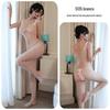 Noite Longa Lingerie Sexy Renda Aberta no Gancho Conjunto Paixão Sem Tirar Meias Arrastão Sexy Tentação Transparente Qqny5135