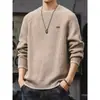 Suéter Suelto de Talla Grande para Hombre Otoño/Invierno 2026 para Hombres Grandes, Suéter Chaqueta Grueso de Punto de Estilo Casual de Moda