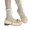 2025 Novos Sapatos de Couro Fofos com Bico Redondo Estilo Japonês Lolita Flats Sapatos Jk Estilo Preppy Coreano Sapatos de Couro Mary Jane