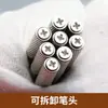 Ferramenta de couro para uso DIY artesanal, caneta simples para óleo de borda, bastão de óleo de borda, ferramenta de tratamento de óleo de borda de ferro, reparo de óleo de borda