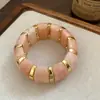 Pulseira Elástica de Resina Geométrica Irregular Transfronteiriça Europeia e Americana, Pulseira de Pulso Fashion e Exagerada com Personalidade, Joia com Sensação de Luxo Leve e de Alta Qualidade