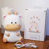 Luz de Noche de Cervatillo Luz Táctil de Silicona Luz Ambiental Luz de Noche USB LED Temporizado Lámpara de Mesita de Noche Luz con Sensor Regalo Fábrica