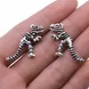 26X16Mm 2.4g Plata Antigua Accesorios para Joyería DIY Hecho a Mano Lindo Animal Esqueleto de Dinosaurio Colgante