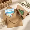 Sobre de papel kraft vintage C6 en blanco de bajo precio promocional, tarjeta de felicitación floral simple, invitación, set de Navidad