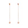 Fio de Orelha Aço Titânio Ouro Rosa Não Desbota Simples Elegante Moda Brincos Brincos Brincos
