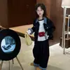 Traje de Otoño Niñas Chaqueta de Mezclilla Traje de Niña Moda Elegante 2025 Ropa Nueva de Otoño Ropa Infantil