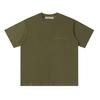 Versão correta da camiseta FOG Summer New ESS-small Label Flocked LETTer LOGO de manga curta masculina e feminina
