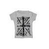 Camiseta Redonda con Estampado de Cruz Gótica Europea y Americana con Pedrería, Top Corto de Verano Vintage Hip-Hop Harajuku Ajustado para Mujer