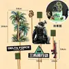 Inserto decorativo para pastel de cumpleaños de Delta Force, topper decorativo popular de dibujos animados y videojuegos para repostería de niños