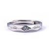 Anel de Casal Estilo Moda Coreana Boca Solta Banhado a Ouro Branco para Homens e Mulheres Casamento Zircônia de Luxo Leve Anel de Letra Dia dos Namorados