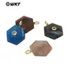 Wt-P2043 Colgante Geométrico Hexagonal de Piedras Preciosas de Colores e Circonitas Pequeñas Incrustadas Accesorios de Joyería al por Mayor