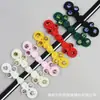 Cinta Étnica Tejida a Mano con Diseño de Cuatro Ruedas para Hanfu y Qipao, Botones Decorativos con Pedrería Colorida Cosida a Máquina, Caja de Regalo y Botones Decorativos para Invitaciones de Boda
