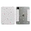 Diseño ins de flor de fresa y gota de lluvia, adecuado para fundas de tabletas iPad Pro/mini/air, con pegatinas laterales desmontables, para modelos de 13/11 pulgadas