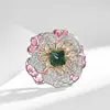 Broche Elegante de Flor de Doble Capa Retro Floreciente Lujo Accesible Industria Pesada Para Mujer Abrigo de Otoño e Invierno Vestido Broche Exquisitos Accesorios