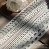 Em estoque Novo Lolita Bordado Solúvel Em Água Lace Leite Seda Único Lado Flor Onda Lace Lace Código De Barras