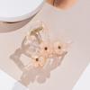 Pin para el pelo pequeño con forma de flor incrustada de diamantes, pinza para el pelo, placa de flor de tres pétalos, pasador, pasador para niña, accesorios para el pelo, pinza pequeña, niños