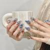 [Toma real original] colección de manicura de uñas postizas hechas a mano, parche de pegamento sólido, parche para uñas postizas