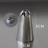 Escova de Limpeza para Bicos de Confeitar em Aço Inoxidável, Bico Grande de 8 Dentes para Bico de Confeitar de Bolo, Flor Rosa de Bico para Biscoito