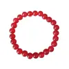 Pulseira de Contas Coloridas Sólidas de 8mm para Mulheres Pulseira de Contas de Vidro Esmaltadas Pulseira de Mão Macia Bandeja de Jogos para Estudantes Venda Quente Atacado