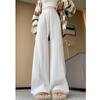 Pantalones de Pierna Ancha para Mujer Nueva Primavera y Otoño 2024 Delgados Suaves Estilo Pegajoso Tejidos Suaves Pegajosos Pantalones Largos Pantalones de Pierna Recta Ancha