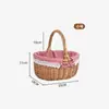 En Stock Canasta de Picnic Tejida a Mano de Sauce Bolsa de Almacenamiento Bolsa de Regalo para Exportación Canasta de Almacenamiento para Vino y Dulces
