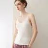100% Cachemir Puro Cuello en V Mono de Punto Sin Mangas Capa Base Otoño/Invierno Nueva Llegada Agradable al Tacto Corte Ajustado