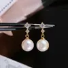 Accesorios DIY Plata de Ley S925 Base para Pendientes Doble Diamante Perla Pendientes Clásicos Versátiles Base de Plata Producto Semi-Terminado