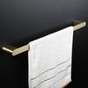 Porta-toallas de baño de acero inoxidable color oro rosa cepillado, Soporte para toallas de baño, Estante de almacenamiento para papel higiénico de baño, Empaque de esponja mejorado