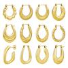 Europa y Estados Unidos arete de titanio y acero redondo hidráulico transfronterizo aretes de chapado de alta gama para mujer multiestilo en stock suministro directo de fábrica