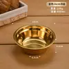 Tigela de Sopa Extra Grossa de Aço Inoxidável, Tigela de Sopa Redonda Cor Dourada Comercial, Tigela Espessada para Cantina, Tigela para Lavar Legumes, Tigela para Refeição de Aluno Escolar