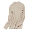 Outono e Inverno Novo Suéter de Caxemira Feminino 100 Pure Cashmere Half-turtleneck Malha Cardigan Estilo Europeu e Americano Cor Sólida Suéter de Caxemira