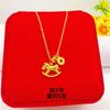 Collar de Calabaza Nuevo Chapado en Oro de Latón Collar de Caballo Joyería de Oro Arena de Vietnam Venta Directa de Fábrica al por Mayor