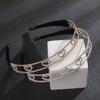 Hebilla de cabeza de aleación con incrustaciones de diamantes, diadema con diamantes de imitación, nueva diadema de diamantes hecha a mano, accesorios para el cabello de lujo ligeros de alta calidad, anillo para el cabello de princesa