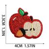 Pegatinas de tela bordadas con tema navideño, pegatinas de parche de manzana de dibujos animados, material de polvo brillante, ardilla pequeña, logotipo bordado de computadora, venta al por mayor