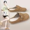 [Personalizado] Zapatillas de Media Piel con Suela Gruesa y Puntera Reforzada K3902 para Uso Exterior de Verano para Mujer 2025 Nuevas Chanclas Birkenstock Retro de Playa