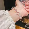 Pulsera Geométrica de Cuentas de Cristal Blanco Simple para el Trabajo Joker Pulsera Nicho de Alto Grado Temperamento Pulsera de Moda Venta al por Mayor
