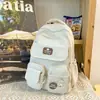 Nueva Mochila Escolar Estilo Campus Coreano Lindo para Estudiantes de Primaria y Secundaria Gran Capacidad Fuerte y Duradera Mochila con Correa Ancha para el Hombro