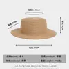 2025 Nuevo Sombrero de Paja Plano Estilo Francés para Mujer, Sombrero de Sol de Verano con Protección Solar, Sombrero de Playa, Sombrero de Sol para Fotos de Vacaciones en la Costa