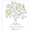 Libro de firmas de huellas dactilares para bodas estilo europeo, árbol de firmas de huellas dactilares creativo para bodas, pintura de firmas sin almohadilla de tinta QDH-09