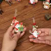 Amazon transfronteiriço novo produto Decorações de Natal ins conjunto de soldados de madeira de nogueira enfeites para pendurar Pingentes para árvore de Natal