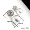 Pendientes Huajie Estilo Coreano Lujo Accesible Micro-Pavimentados Circonita Perla Nicho Ins Dulces Elegantes Pendientes Exquisitos Pequeños Pendientes