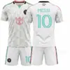 2627 Nuevo Miami 2 Visitante Blanco No. 10 Camisetas de Fútbol Messi Set 9 Suarez Ropa Deportiva Jersey