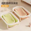 Estante plegable para bañera de bebé para recién nacidos, soporte para bañar al bebé, alfombrilla de baño, ayuda para el baño, cama de baño reclinable