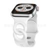 Correa para Apple Watch Correa de Color Sólido para Apple Watch Doble Círculo Hebilla de Ocho Hebilla Mariposa Correa de Silicona
