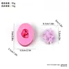 Molde de Silicone para Vela Perfumada Floral DIY Pedra Aromática de Pétala Molde para Sabonete Artesanal Gesso Resina