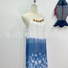 Falda con tirantes teñidos anudados 2025 nueva Yunnan Guizhou vestido con tirantes teñidos anudados hecho a mano falda de playa de viaje al por mayor