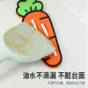 Tapete con Forma de Rábano para Tapa de Olla, Tapete para Espátula, Tapete Drenante, Tapete Aislante del Calor, Tapete para Colocar Tabla de Cortar, Tapete para Jabonera, Soporte de Acero Inoxidable para Tapa de Olla
